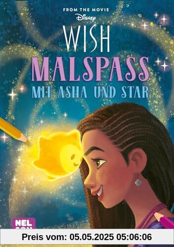 Disney Wish: Malspaß mit Asha und Stern: Mehr als 60 Ausmalmotive | Malblock für Kinder ab 4 Jahren