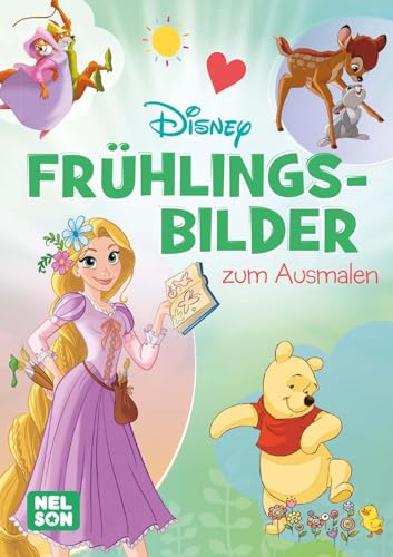 Disney Kreative Beschäftigung: Frühlingsbilder zum Ausmalen: Über 60 Ausmalbilder | Malblock für Kinder ab 4 Jahren von Nelson