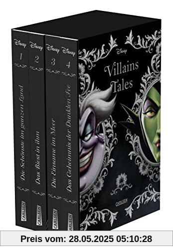 Disney. Villains: Villain Tales. Taschenbuch-Schuber. Enthält die Geschichten »Die Schönste im ganzen Land«, »Das Biest in ihm«, »Die Einsame im ... Dunklen Fee«: Jede Geschichte hat zwei Seiten Disney. Villains: Villain Tales. Taschenbuch-Schuber. Enthält die Geschichten »Die Schönste im ganzen Land«, »Das Biest in ihm«, »Die Einsame im ... Dunklen Fee«: Jede Geschichte hat zwei Seiten
