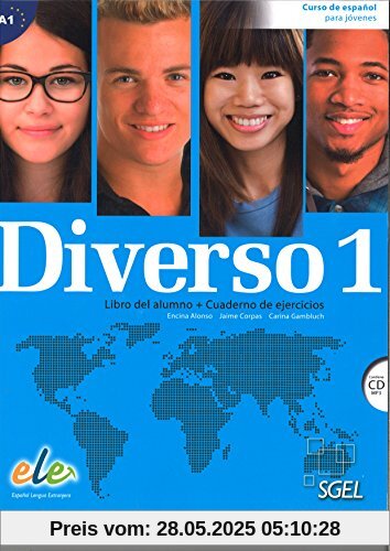 Diverso 1 Podrecznik i cwiczenia + CD: Curso de Espanol Para Jovenes