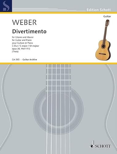 Divertimento: für Gitarre und Klavier. op. 38. WeV P.13. Gitarre und Klavier. (Edition Schott) von Schott