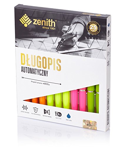 Dlugopis automatyczny Zenith 7 fluo 10 sztuk mix