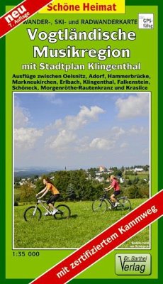 Doktor Barthel Karte Vogtländische Musikregion mit Stadtplan Klingenthal von Barthel