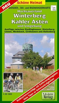 Doktor Barthel Karte Wander-, Ski- und Radwanderkarte Hochsauerland, Winterberg, Kahler Asten und Umgebung von Barthel