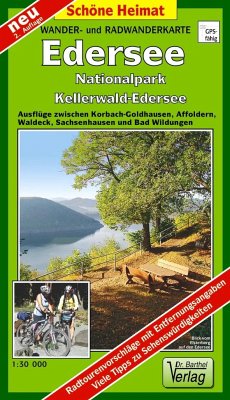 Doktor Barthel Karte Wander- und Radwanderkarte Edersee, Nationalpark Kellerwald-Edersee und Umgebung von Barthel