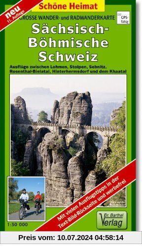 Doktor Barthel Wander- und Radwanderkarten, Sächsisch-Böhmische Schweiz, Große Wanderkarte