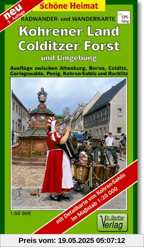 Doktor Barthel Wander- und Radwanderkarten, Wander- und Radwanderkarte Kohrener Land und Umgebung (Schöne Heimat)