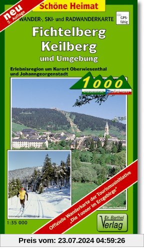 Doktor Barthel Wander- und Radwanderkarten, Wanderkarte und Radwanderkarte 'Die 1000er im Erzgebirge'