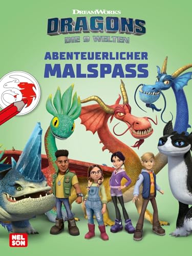Dragons - Die neun Welten: Abenteuerlicher Malspaß: Ausmalbilder für Drachenfans ab 4 Jahren von Nelson