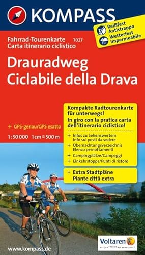 Drauradweg - Ciclabile della Drava: Fahrrad-Tourenkarte. GPS-genau. 1:50000. (KOMPASS Fahrrad-Tourenkarte, Band 7027)