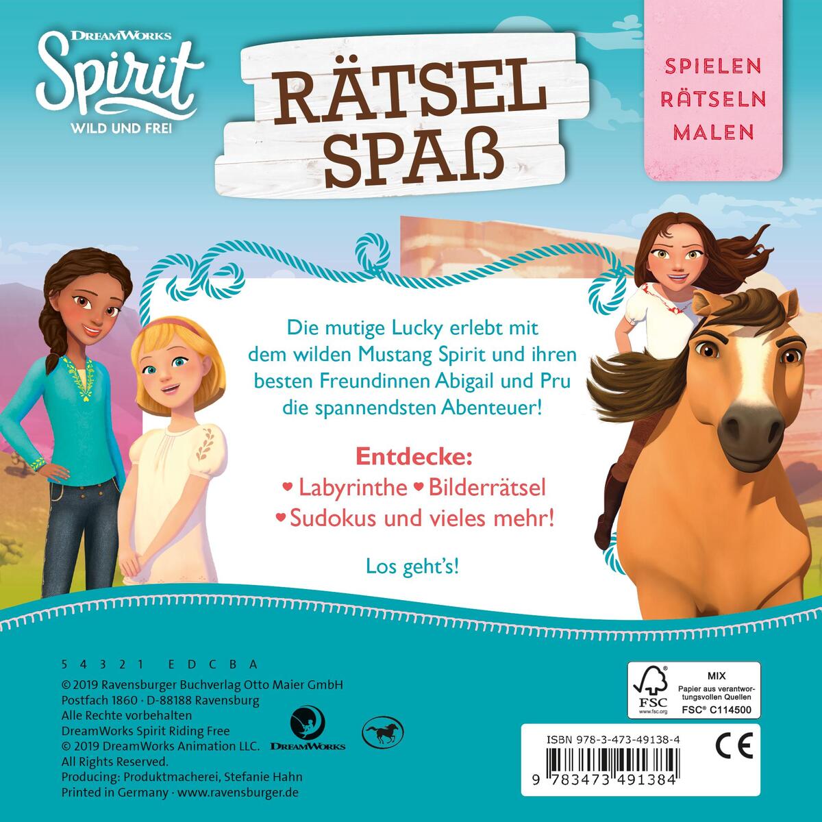 Dreamworks Spirit Wild und Frei: Rätselspaß Dreamworks Spirit Wild und Frei: Rätselspaß von Ravensburger Verlag