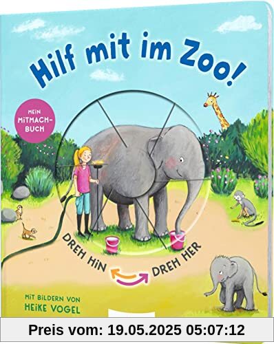Dreh hin – Dreh her: Hilf mit im Zoo!: Mitmach-Pappebuch mit Verwandlungsseiten