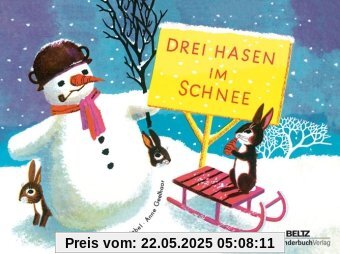 Drei Hasen im Schnee: Vierfarbiges Pappbilderbuch