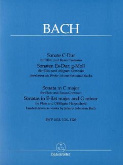 Drei Sonaten für Flöte und Klavier BWV 1020, 1031, 1033 (Bach zugeschrieben) von Bärenreiter