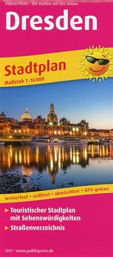 Dresden: Touristischer Stadtplan mit Sehenswürdigkeiten und Straßenverzeichnis. 1:16000 (Stadtplan: SP) von Publicpress