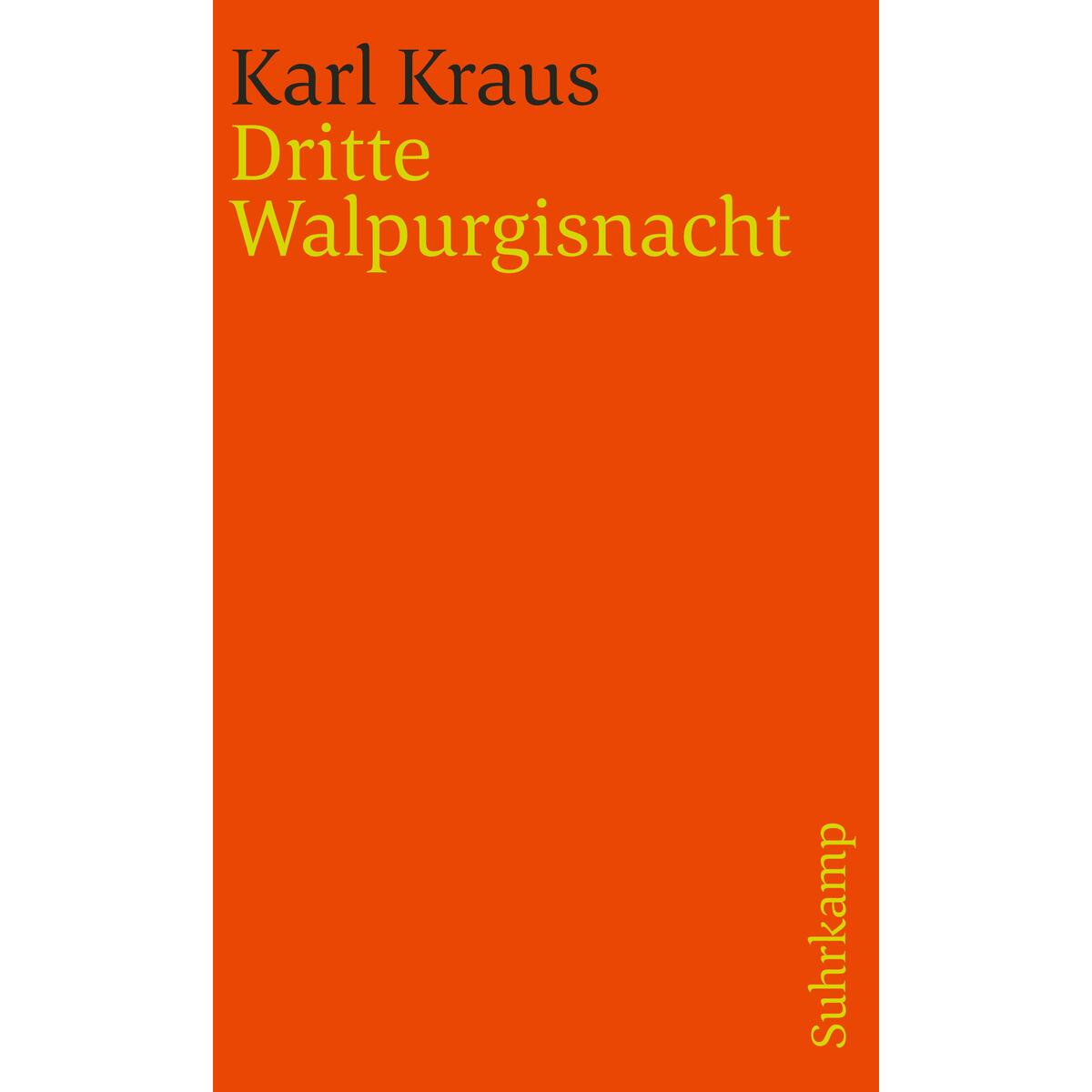 Dritte Walpurgisnacht Dritte Walpurgisnacht von Suhrkamp Verlag