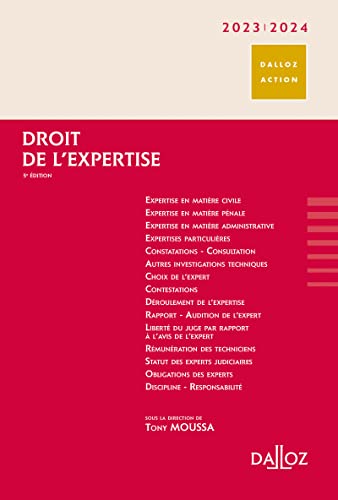 Droit de l'expertise 2023/2024. 5e éd.