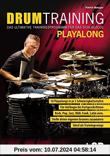 Drum Training Playalong + MP3-CD: Das ultimative Trainingsprogramm für das Schlagzeug