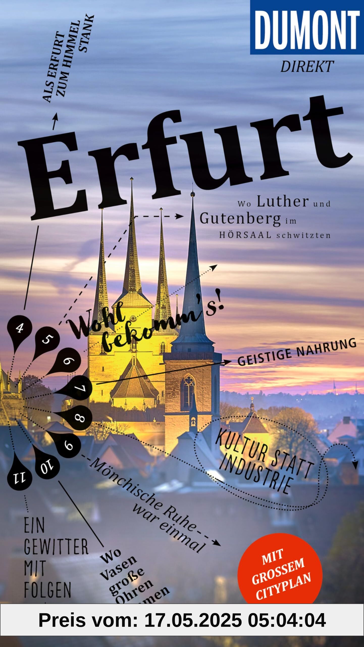 DuMont direkt Reiseführer Erfurt: Mit großem Cityplan