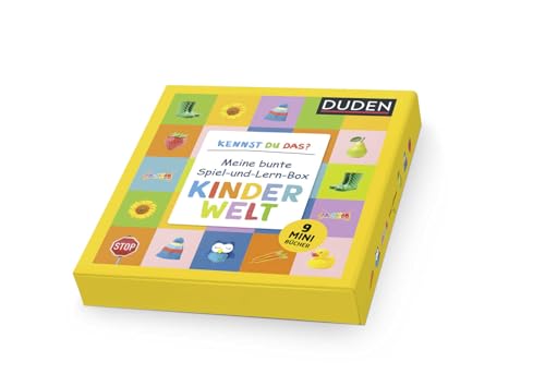 Duden 12+ Kennst du das? Meine bunte Spiel-und-Lernbox: Kinderwelt: 9 Mini-Bücher in einer Box