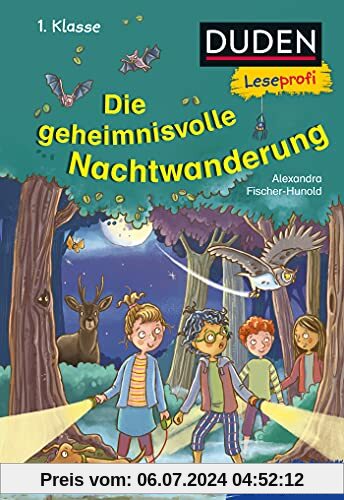 Duden Leseprofi – Die geheimnisvolle Nachtwanderung, 1. Klasse: Kinderbuch für Erstleser ab 6 Jahren (Lesen lernen 1. Klasse, Band 37)