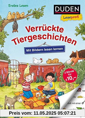 Duden Leseprofi – Mit Bildern lesen lernen: Verrückte Tiergeschichten: Kinderbuch für Erstleser ab 4 Jahren (Erstes Lesen mit Bildern Vorschule, Band 9)