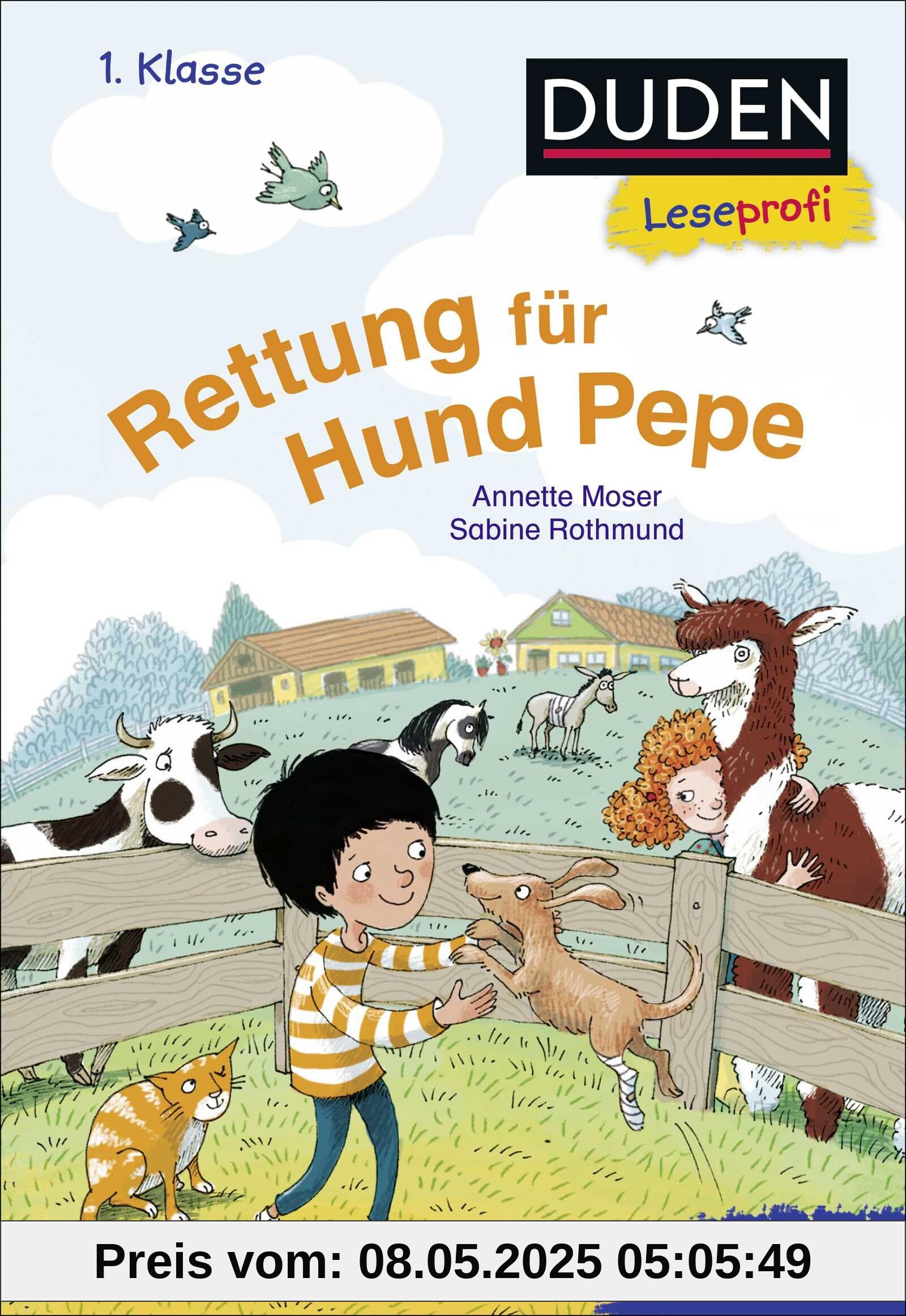 Duden Leseprofi – Rettung für Hund Pepe, 1. Klasse: Kinderbuch für Erstleser und Leseanfänger ab 6 Jahren Duden Leseprofi – Rettung für Hund Pepe, 1. Klasse: Kinderbuch für Erstleser und Leseanfänger ab 6 Jahren