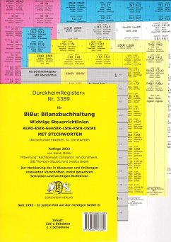 DürckheimRegister® BiBu-BILANZBUCHHALTUNG für SteuerRichtlinien mit Stichworten von Dürckheim