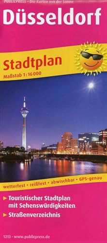 Düsseldorf: Touristischer Stadtplan mit Sehenswürdigkeiten und Straßenverzeichnis. 1:16000 (Stadtplan: SP) von Publicpress