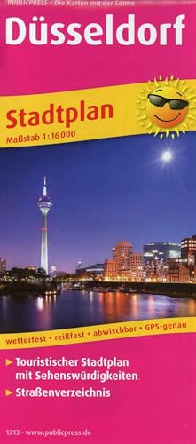 Düsseldorf: Touristischer Stadtplan mit Sehenswürdigkeiten und Straßenverzeichnis. 1:16000 (Stadtplan: SP)