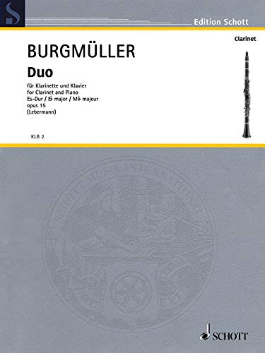 Duo Es-Dur: op. 15. Klarinette und Klavier. (Edition Schott)