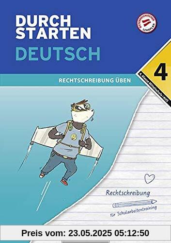 Durchstarten - Deutsch Mittelschule/AHS - 4. Klasse: Rechtschreibung - Übungsbuch mit Lösungen