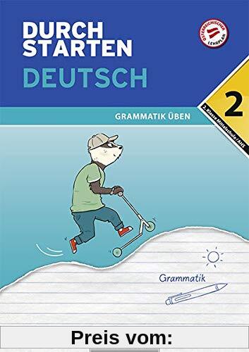 Durchstarten - Deutsch Mittelschule/AHS: 2. Klasse - Grammatik: Übungsbuch mit Lösungen