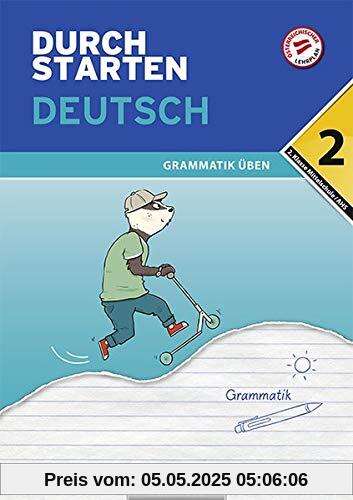 Durchstarten - Deutsch Mittelschule/AHS: 2. Klasse - Grammatik: Übungsbuch mit Lösungen