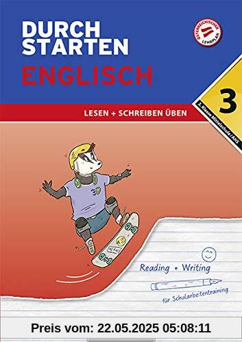 Durchstarten - Englisch Mittelschule/AHS - 3. Klasse: Lesen und Schreiben - Übungsbuch mit Lösungen