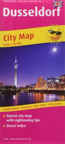 Dusseldorf: Tourist city map with sightseeing tips and street Index. 1:16000 (Stadtplan: SP)