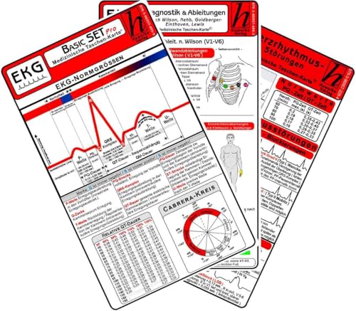 EKG Basic Set - PRO (3er Set) 2025 - Medizinische Taschen-Karte von Hawelka, Uwe