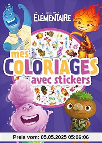 ELEMENTAIRE - Mes Coloriages avec stickers - Disney Pixar