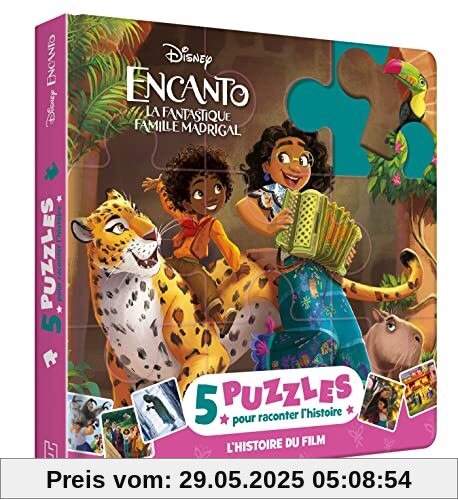 ENCANTO, LA FANTASTIQUE FAMILLE MADRIGAL - Mon Petit Livre Puzzle - 5 Puzzles 9 Pièces - Disney: L'histoire du film