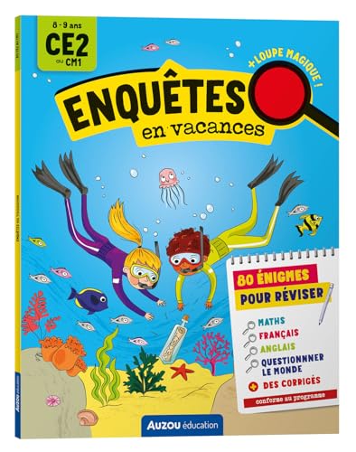 Enquêtes en vacances - Du CE2 au CM1: Avec une loupe magique von AUZOU