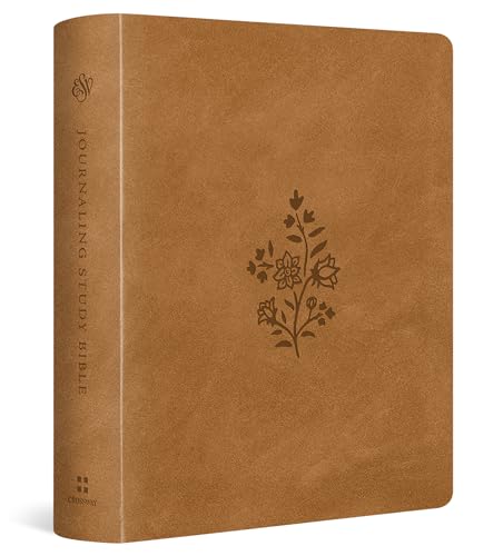 Holy Bible: Esv Journaling Study Bible Trutone over Board, Nubuck Caramel