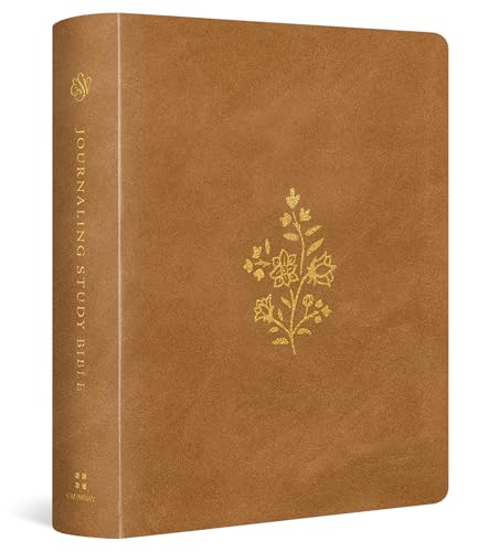 Holy Bible: Esv Journaling Study Bible Trutone over Board, Nubuck Caramel