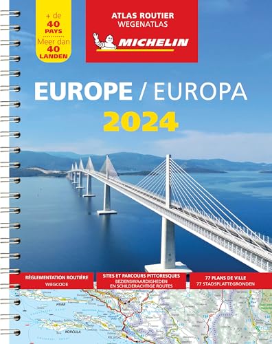 EUROPA EUROPE 2024 00136 ATLAS: wegenatlas Schaal 1:1.000.000 (Michelin Atlassen) von Michelin