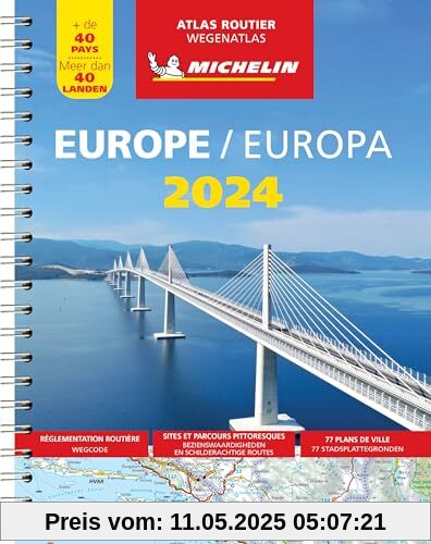 EUROPA EUROPE 2024 00136 ATLAS: wegenatlas Schaal 1:1.000.000 (Michelin Atlassen)