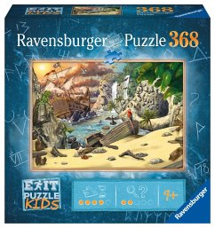 Ravensburger EXIT Puzzle Kids - 12954 Das Piratenabenteuer - 368 Teile Puzzle für Kinder ab 9 Jahren, Kinderpuzzle von Ravensburger