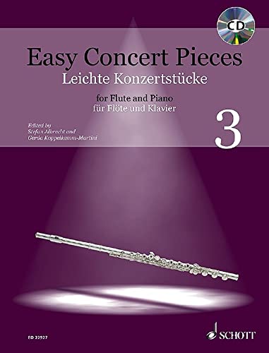 Leichte Konzertstücke: 12 Stücke aus 4 Jahrhunderten. Band 3. Flöte und Klavier. (Easy Concert Pieces, Band 3)