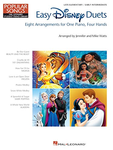 Easy Disney Duets: Eight Arrangements -For One Piano, Four Hands- (Book): Noten, Sammelband für Klavier (Hal Leonard Student Library: Popular Songs): Late Elementary/Early Intermediate Level