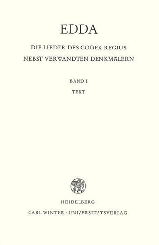 Edda. Die Lieder des Codex regius nebst verwandten Denkmälern / Text