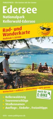 Edersee, Nationalpark Kellerwald-Edersee: Rad- und Wanderkarte mit Ausflugszielen, Einkehr- & Freizeittipps, wetterfest, reissfest, abwischbar, GPS-genau. 1:50000 (Rad- und Wanderkarte: RuWK) von FREYTAG-BERNDT UND ARTARIA