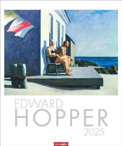 Edward Hopper Kalender 2025: Selten gezeigte Werke und bekannte Ikonen des beliebten amerikanischen Künstlers in einem großen Wandkalender. Kunst-Kalender Großformat 46 x 55 cm von Weingarten